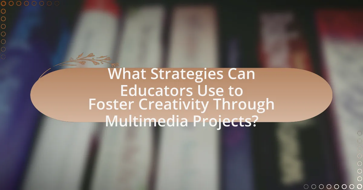 What Strategies Can Educators Use to Foster Creativity Through Multimedia Projects?