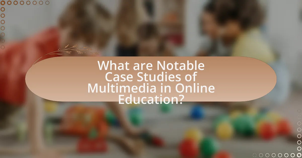 What are Notable Case Studies of Multimedia in Online Education?