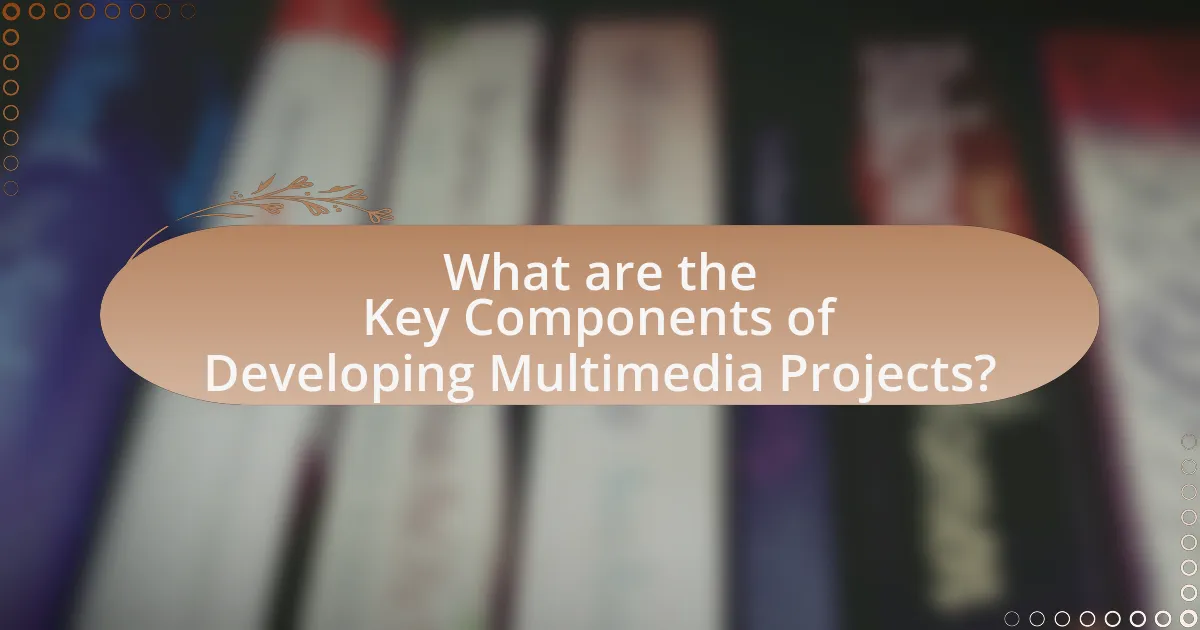 What are the Key Components of Developing Multimedia Projects?