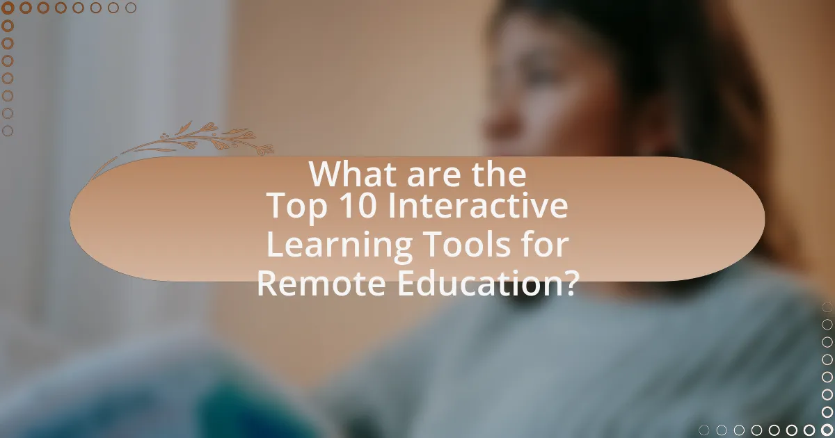 What are the Top 10 Interactive Learning Tools for Remote Education?