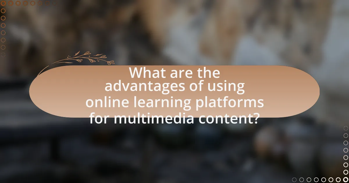 What are the advantages of using online learning platforms for multimedia content?