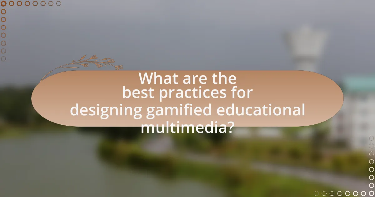 What are the best practices for designing gamified educational multimedia?