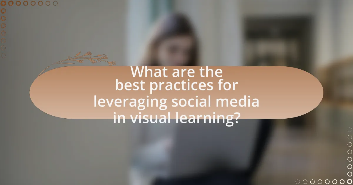 What are the best practices for leveraging social media in visual learning?