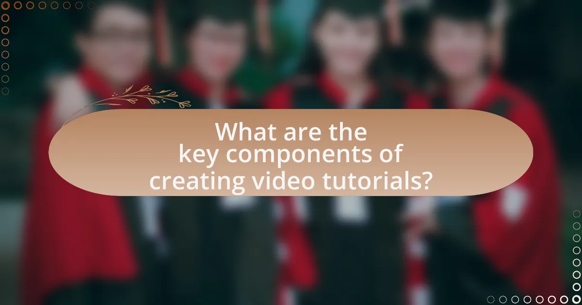 What are the key components of creating video tutorials?