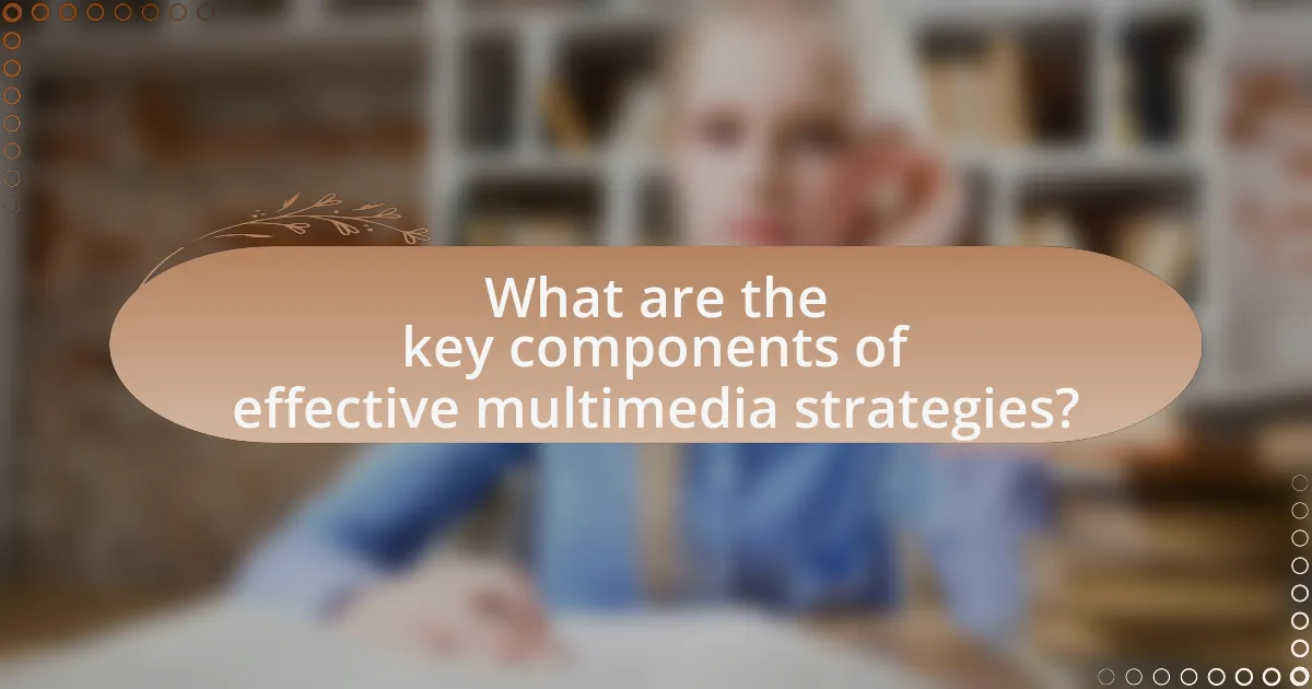 What are the key components of effective multimedia strategies?