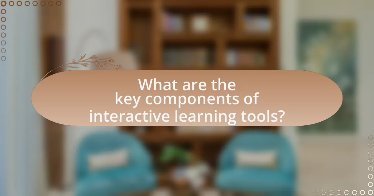 What are the key components of interactive learning tools?