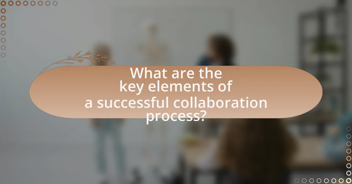 What are the key elements of a successful collaboration process?