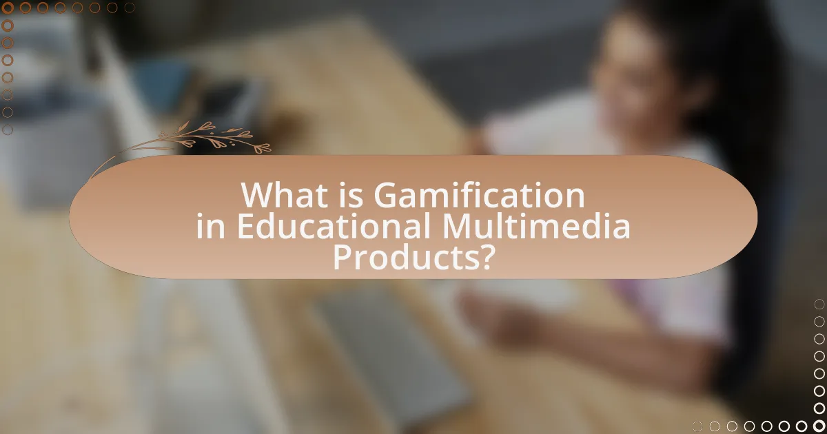 What is Gamification in Educational Multimedia Products?