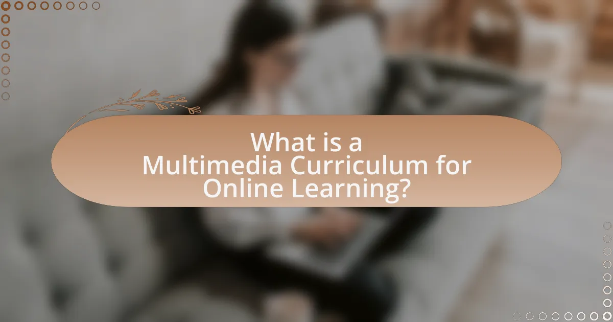 What is a Multimedia Curriculum for Online Learning?