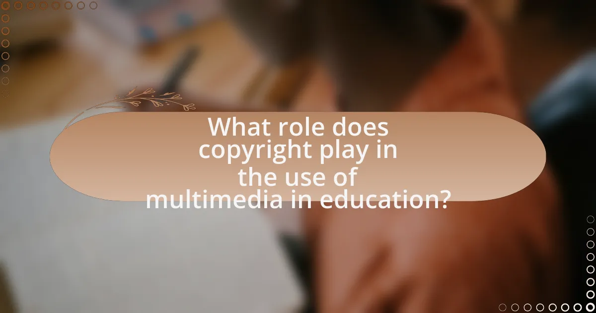What role does copyright play in the use of multimedia in education?