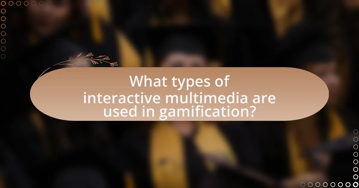 What types of interactive multimedia are used in gamification?